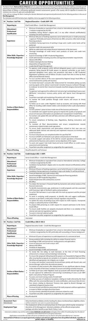 NBP National Bank of Pakistan Jobs 2025 for Officers