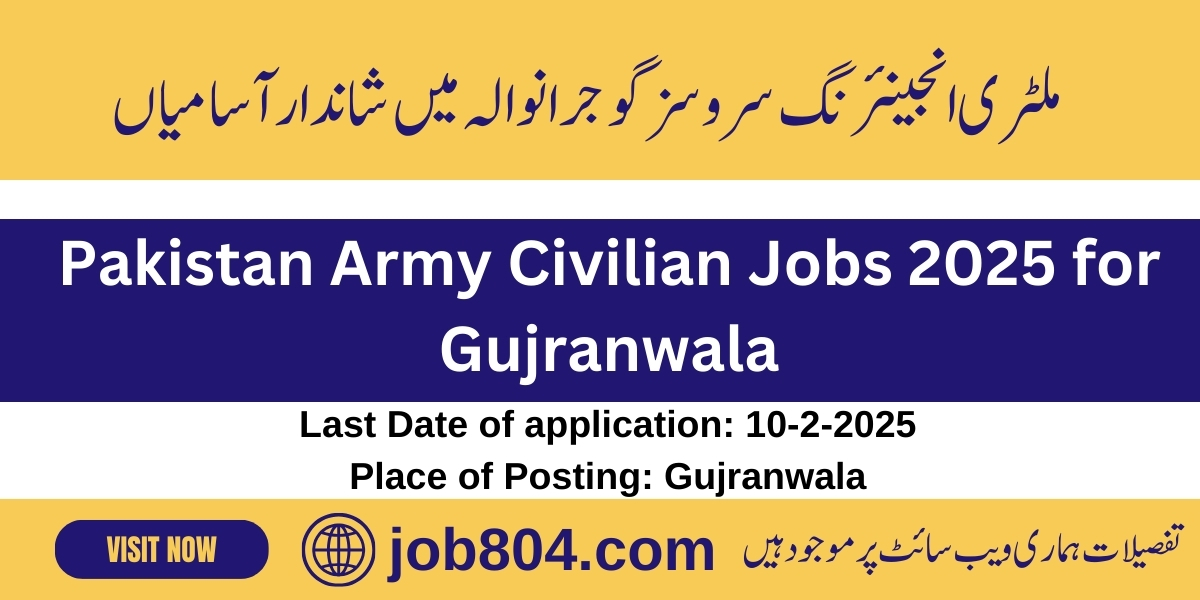 The Military Engineering Services Gujranwala Jobs 2025